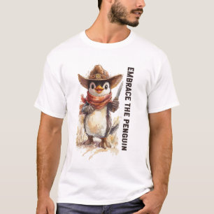 Abraza al pingüino camiseta divertida meme humor