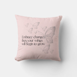 Abraza el Cambio Almohada Decorativa