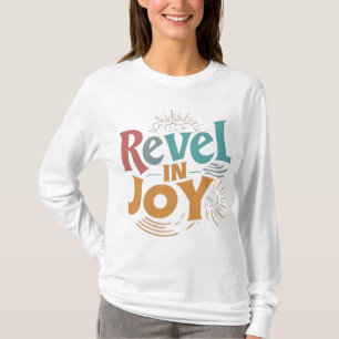 Abraza la alegría: camiseta multicolor de celebrac