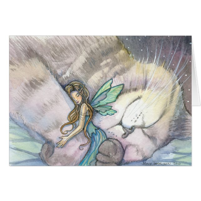 Abraza la tarjeta de Hada y Gato (Anverso (Horizontal))