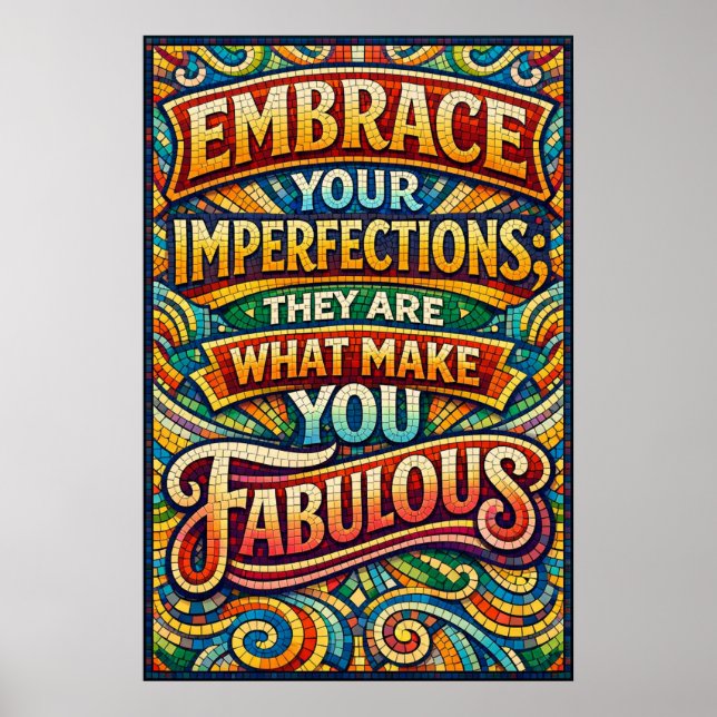 Abraza tus imperfecciones Arte psicodélico (Frente)