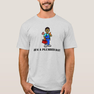 Abraza una camiseta del día del plomero con plomo 