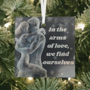 Abrazado por Navidades de amor regalo de adorno de