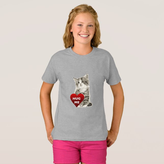 Abrázame - camiseta básica para niñas (Anverso completo)