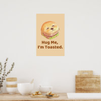 Abrázame Estoy Tostado: Arte de Pun de Comida para