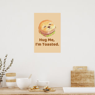 Abrázame Estoy Tostado: Arte de Pun de Comida para