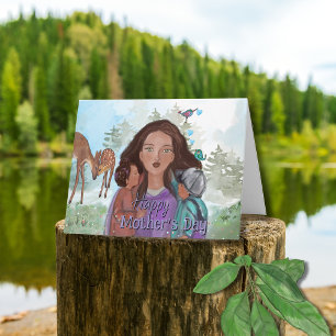 Abrazando a la Madre Naturaleza - Tarjeta plegada