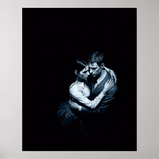 Abrazando la impresión gótica oscura Poster de par (Frente)