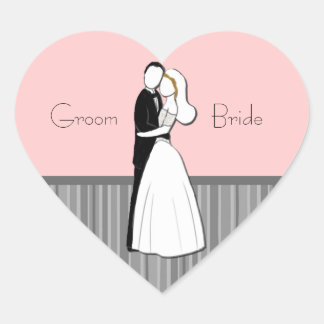 Abrazando pegatinas de matrimonio de parejas