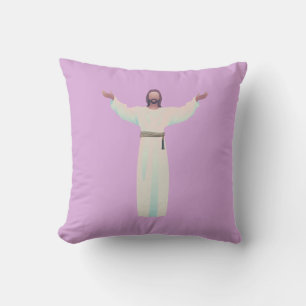 Abrazar a Jesús- Cojín decorativo en Lavanda