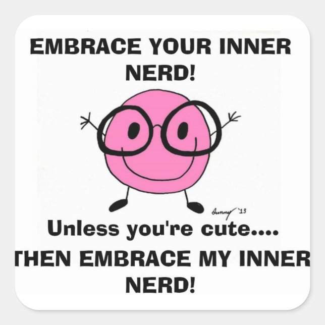 ABRAZAR SUS Pegatinas NERD INTERNOS - Conjunto de  (Anverso)