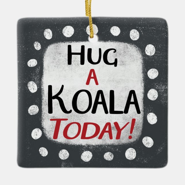 Abrazo A Koala Hoy Ornamento (Anverso)