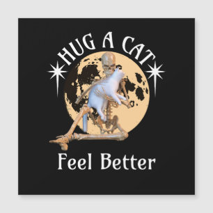 Abrazo de gato a la luz de la luna Esqueleto Humor