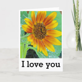 Abrazo de girasol - Tarjeta de amor de aniversario