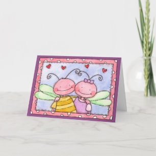 Abrazo de insecto - Tarjeta de felicitación