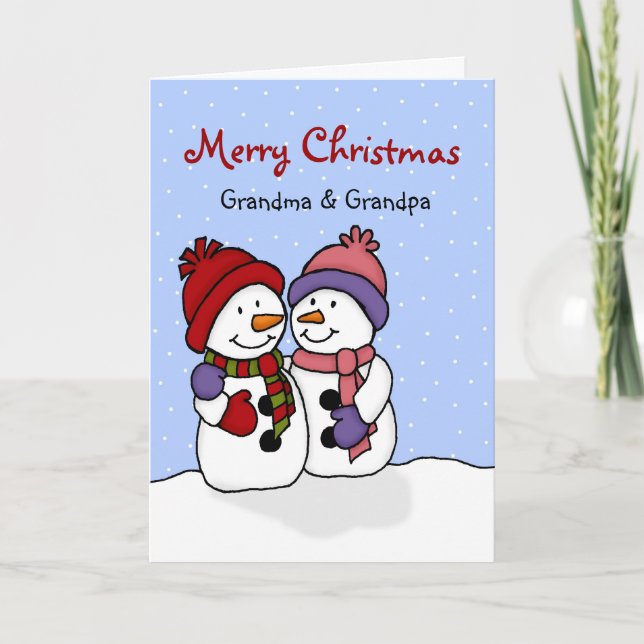 Abrazo de la tarjeta de Navidad de los muñecos de (Anverso)