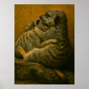 Abrazo de Meerkat - Cortesía de arte de vida silve