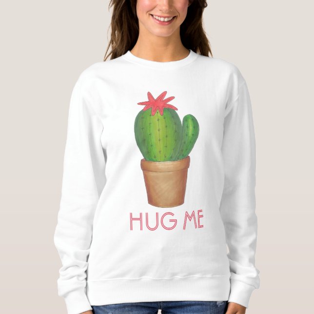 Abrazo de sudadera de flor de cactus de planta put (Anverso)