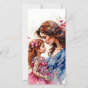 Abrazo del Día de la Madre en estilo floral acuare