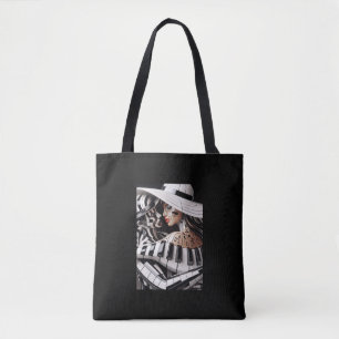 "Abrazo melódico: Bolsa de Tote con música y amor"