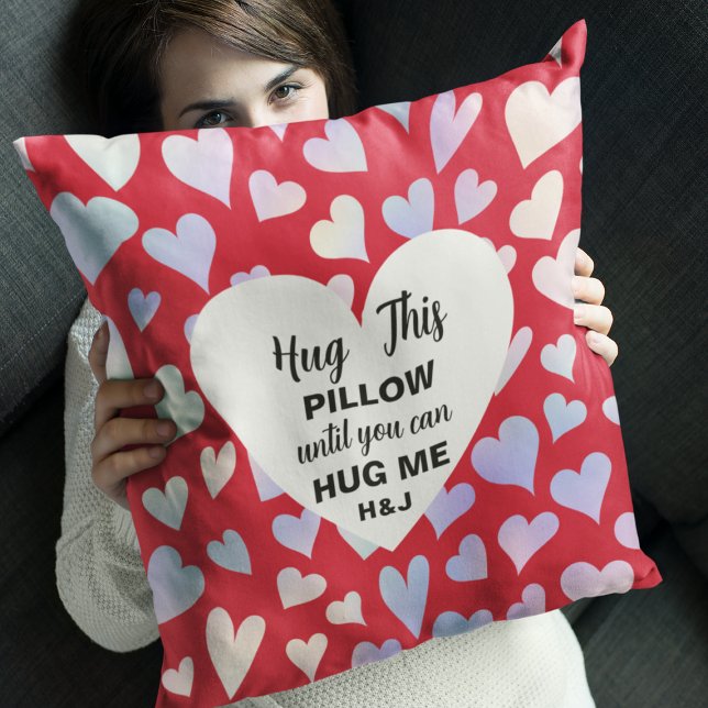 Abrazo personalizado de esta almohada hasta que pu (Personalized Hug This Pillow Until You Can Hug Me
)