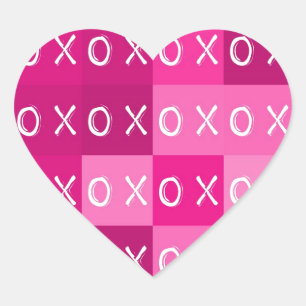 ╳ ◯ ╳ Abrazos ◯ Besos! Pegatinas con forma de cora