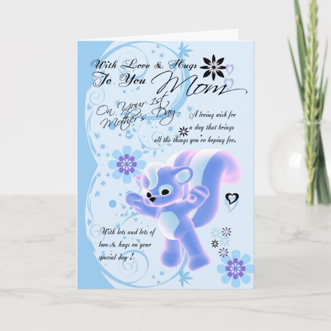 Abrazos de cumpleaños para mamá, tarjeta de cumple (Anverso)