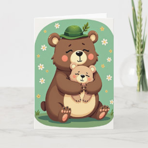 Abrazos de Oso Una Tarjeta Familiar Dulce