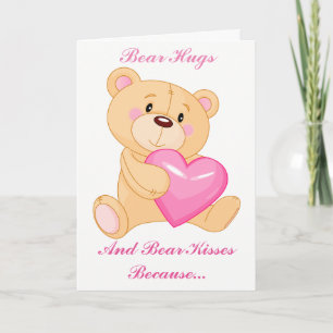 Abrazos De Oso Y Besos De Oso Tarjeta De Saludo De