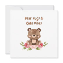 Abrazos de oso y tarjeta de vibración cúpula