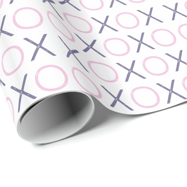 Abrazos del rosa y de la púrpura y papel de (Esquina del rollo)