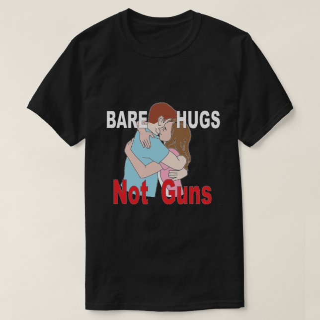 Abrazos desnudos, no armas, camisetas antiarmas (Diseño del anverso)