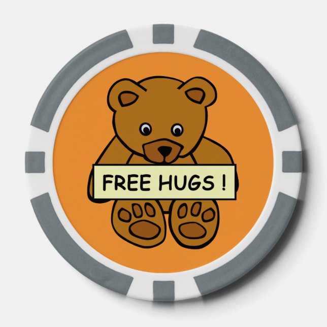 Abrazos gratis fichas de póker de Teddy (Anverso)