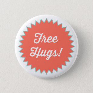 ¡Abrazos gratis! Pin de botón
