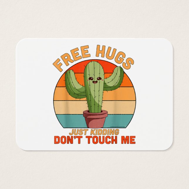 Abrazos Gratis Solo Bromeando No Me Toques Cactus  (Frente)