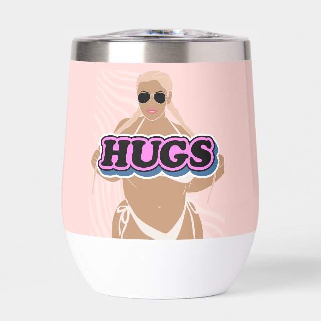 abrazos, personalizado bello más dama en bikini (Frente)