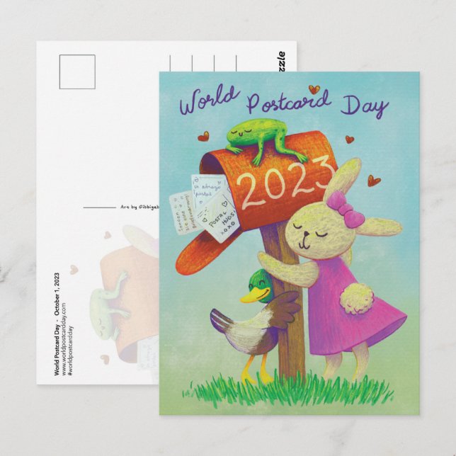 Abrazos postales (Día Mundial de la Postales 2023) (Anverso / Reverso)