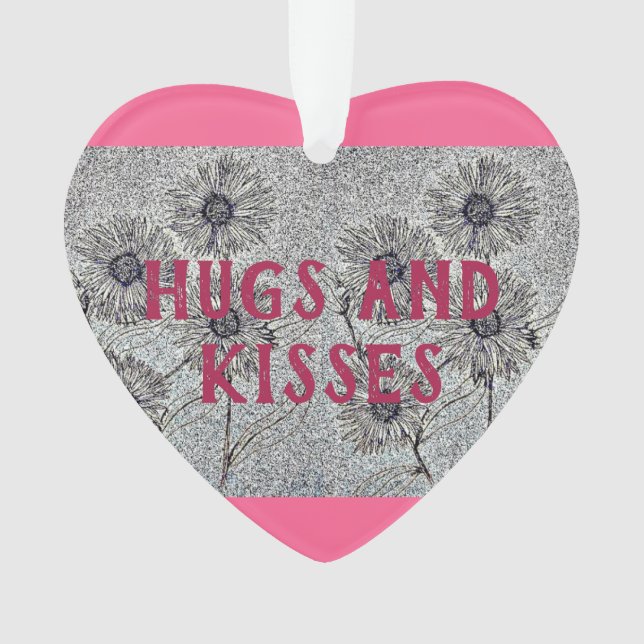 Abrazos y besos adorno acrílico (Anverso)