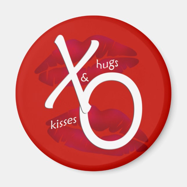 Abrazos y besos para el imán XO Kiss (Frente)