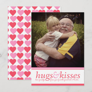 Abrazos y besos tarjeta de San Valentín foto del a