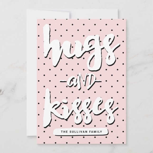Abrazos y besos | Tarjeta fotográfica El día de Sa (Anverso)
