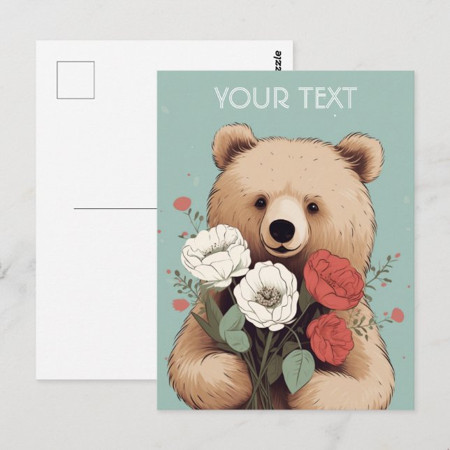 Abrazos y flores de oso: una tarjeta para cada oca (Anverso / Reverso)