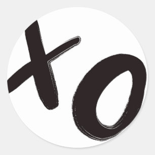 Abrazos y pegatinas redondos de los besos XO