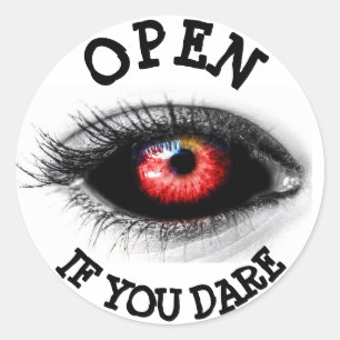Abre si te atreves, Pegatina de Eyeball asustado