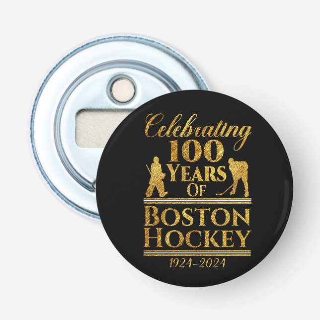 Abrebotellas 100 Años De Hockey De Boston (Anverso)