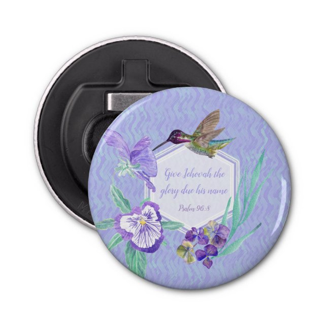 Abrebotellas 2025 JW year text Psalm 96:8 (Anverso)