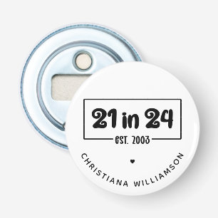 Abrebotellas 21º cumpleaños 21 personalizado en 24 Est 2003 Cum