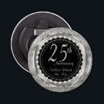 Abrebotellas 25° Aniversario del Boda de Plata<br><div class="desc">Abrebotellas. Diseño del 25° Aniversario de la Boda de Plata. 📌 Si necesita más personalización, haga clic en el botón "Haga clic para más Personalizares" o "Personalizar o Editar diseño" y utilice nuestra herramienta de diseño para cambiar el tamaño, rotar, cambiar el color del texto, agregar texto y mucho más....</div>