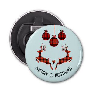 Abrebotellas 2 Navidades de ciervo saltando al estilo rústico