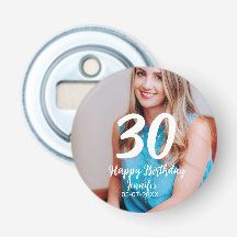 30.º cumpleaños añadir nombre fecha año foto blanc